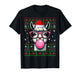Llama Christmas Ugly Sweater Funny Santa Animal Head Xmas T-Shirt