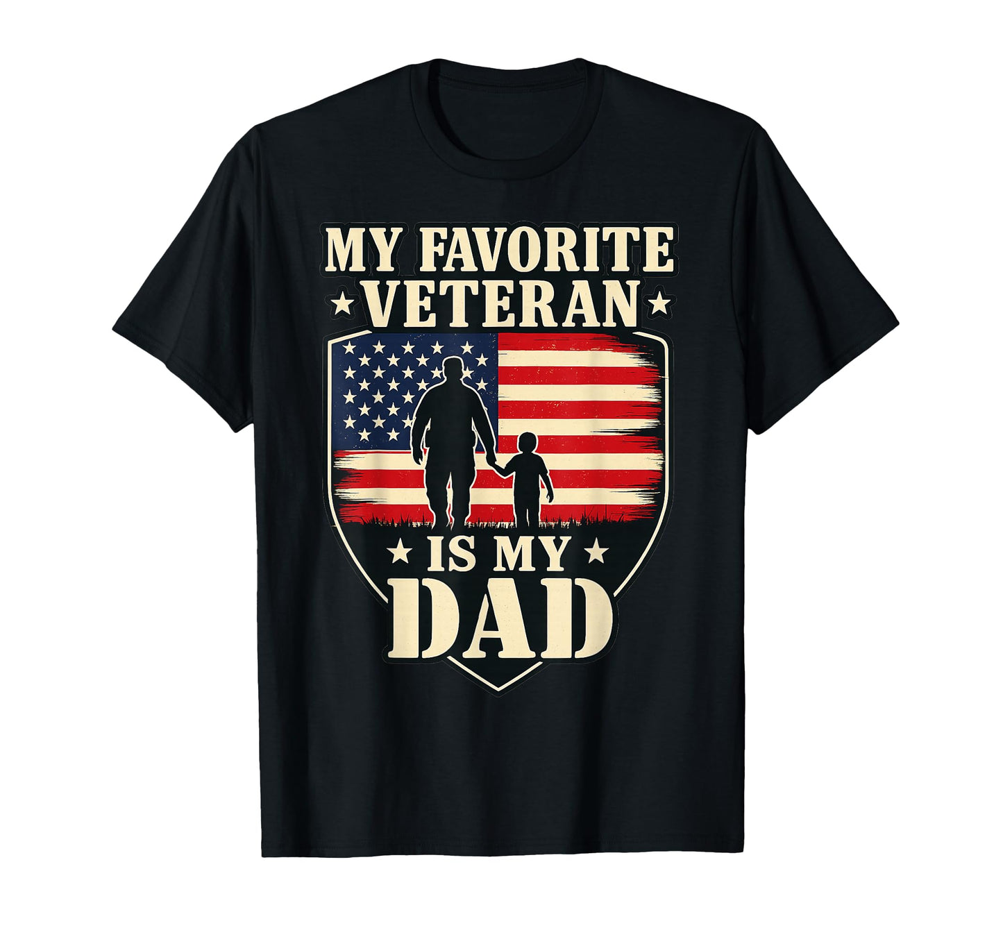 Veterans Day My Favorite Veteran is My Father Proud Kids T-Shirt