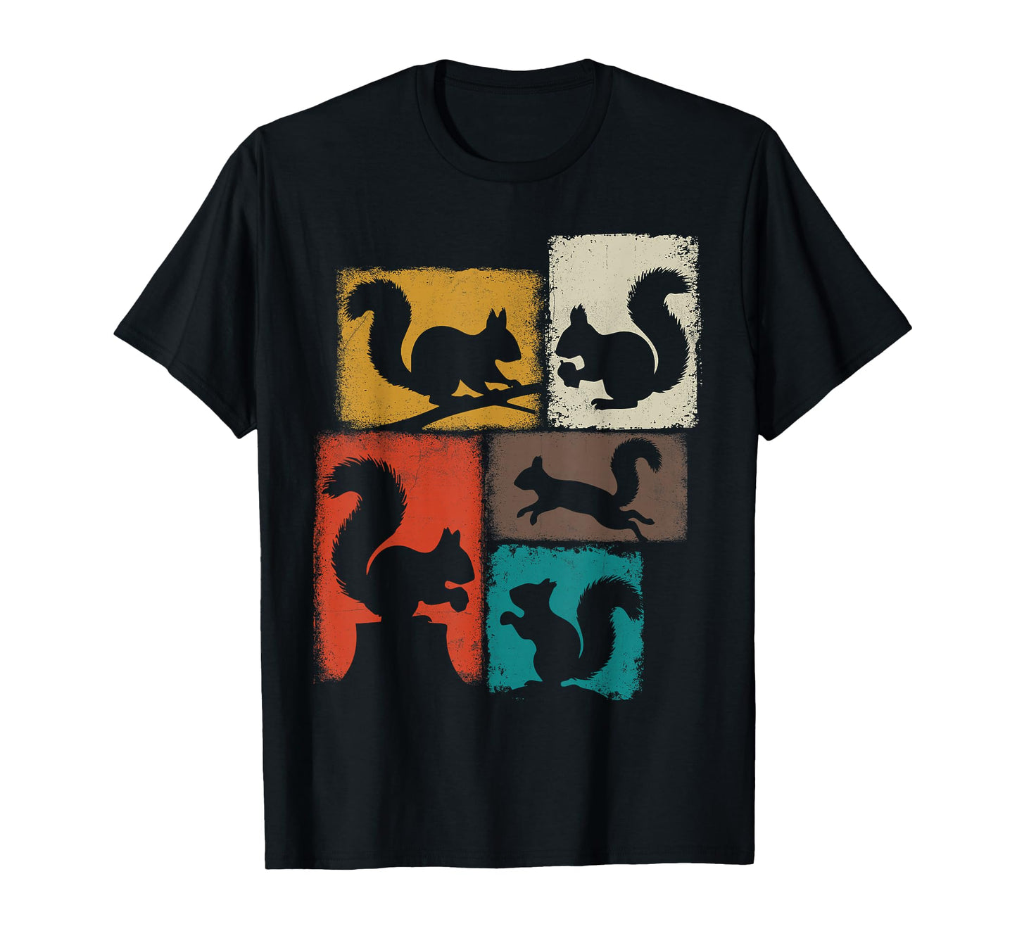 Squirrel Vintage Collage Nut Lover T-Shirt
