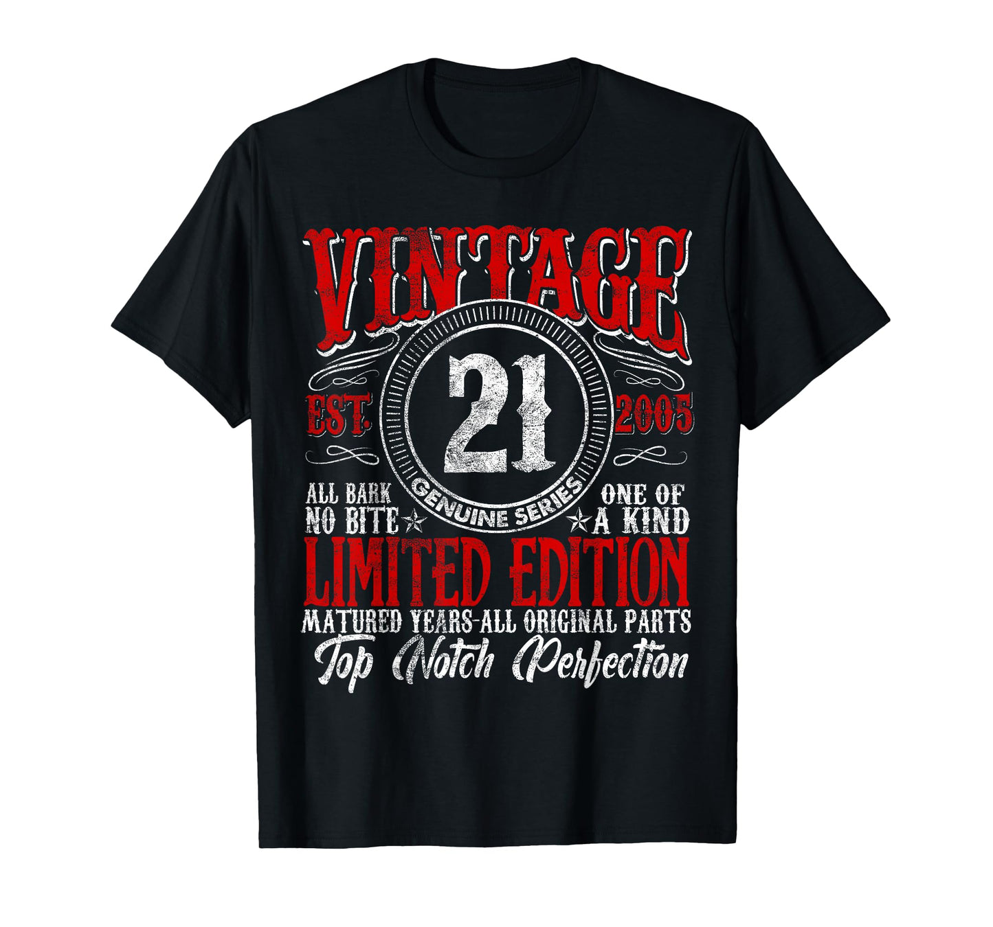 21 Year Old Gifts Vintage 2005 Limited Edition 21st Birthday T-Shirt