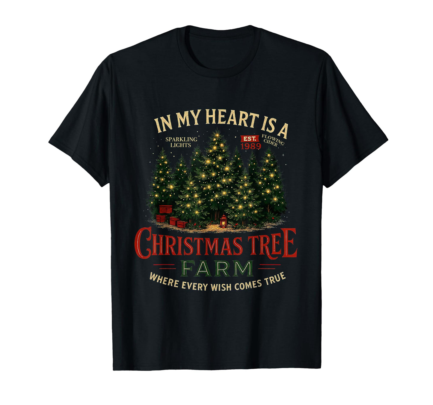Christmas Tree Farm in My Heart Holiday Forest Gift T-Shirt