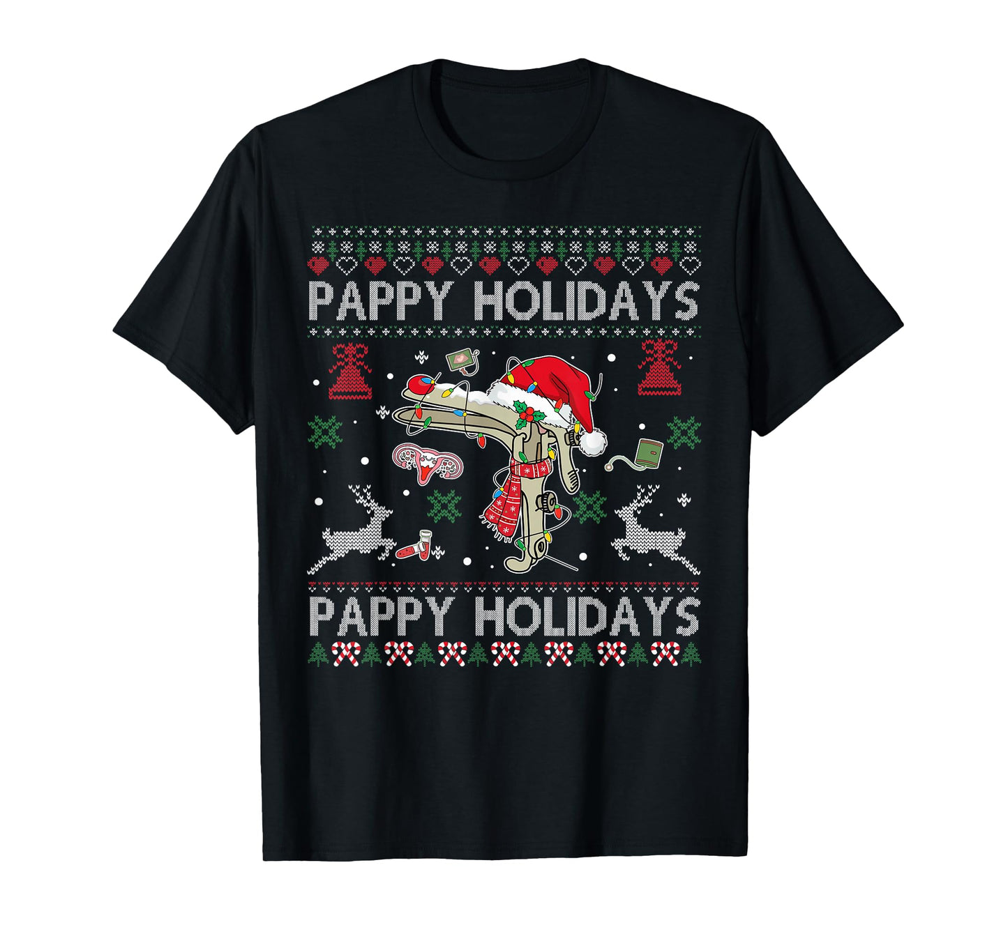 Speculum Santa Pappy Holidays Gynecologist Ugly Sweater Xmas T-Shirt