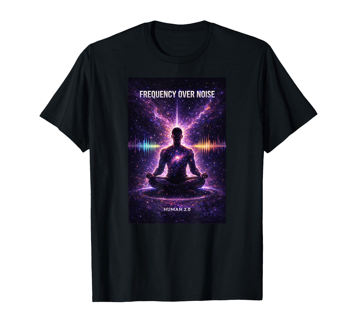 Frequency Over Noise Meditation Mindset T-Shirt