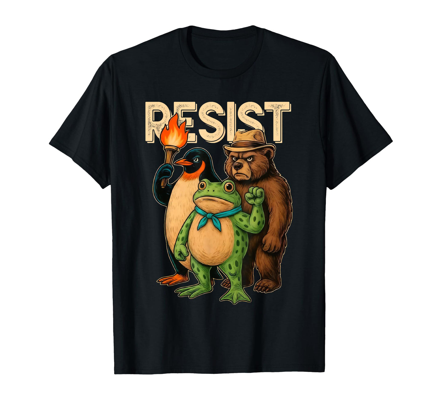 Resist Frog Portland Frog Protest for Men Women T-Shirt