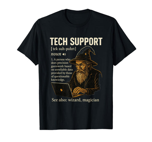 Tech Support Definition Funny Computer Geek Programmer Gift T-Shirt