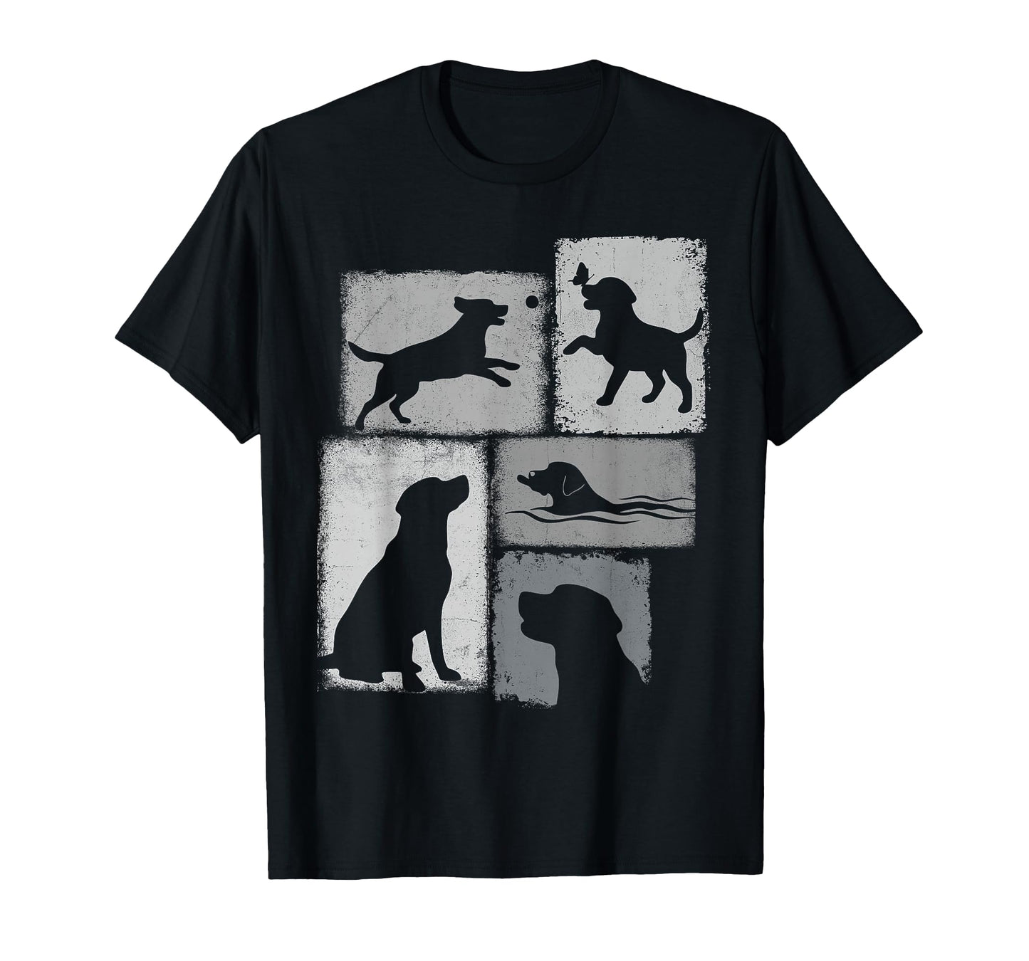 Labrador Vintage Collage Retriever Lab Dad Mom Dog Lover T-Shirt