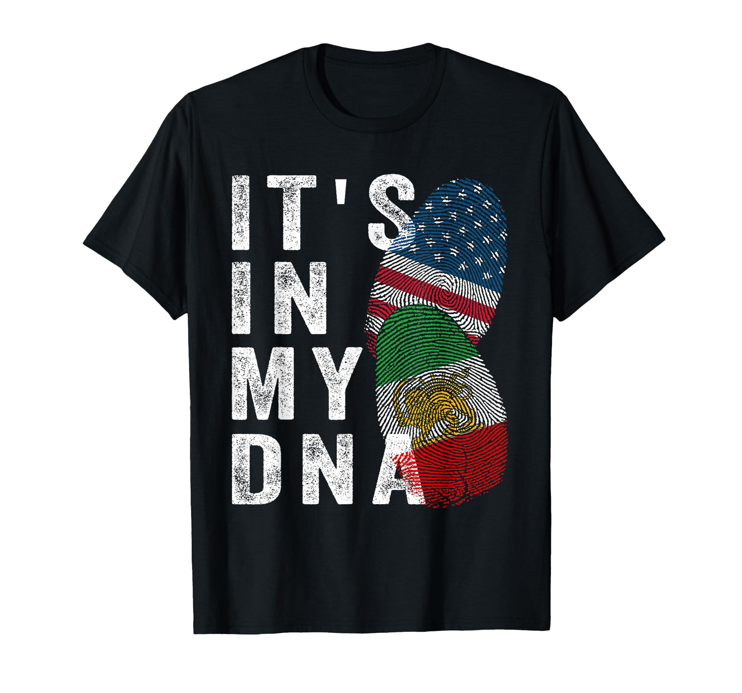 Iran Lion Sun Flag,Iran Flag,USA Flag,It's in My DNA T-Shirt