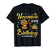 November is My Birthday Black Queen Afro Woman with Hat T-Shirt