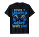 Level 7 Unlocked Awesome Since 2019 7th Birthday Gaming T-Shirt