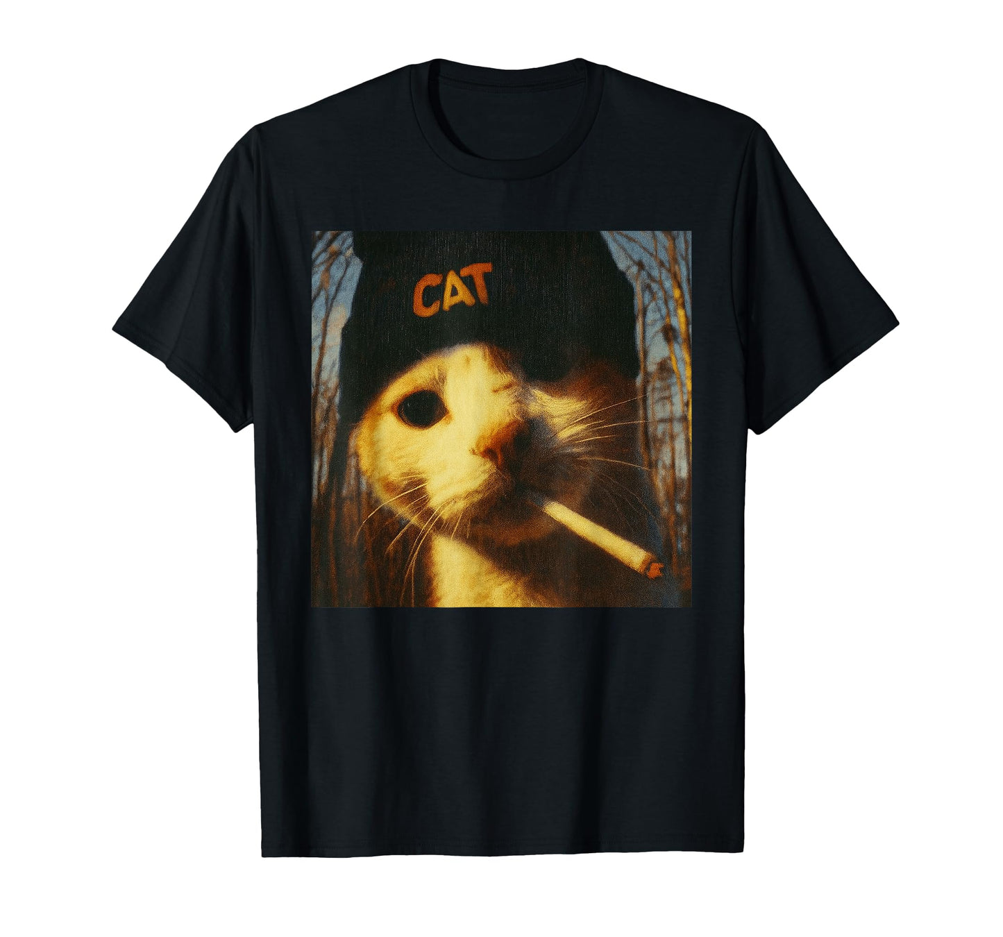 Funny Smoking Cat, Cigarette Kitty Gen Z Meme, Cat Lover T-Shirt