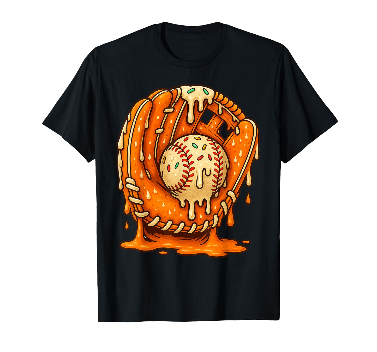 Baseball Drip Team for Boys Ice Cream Cool T-Shirt