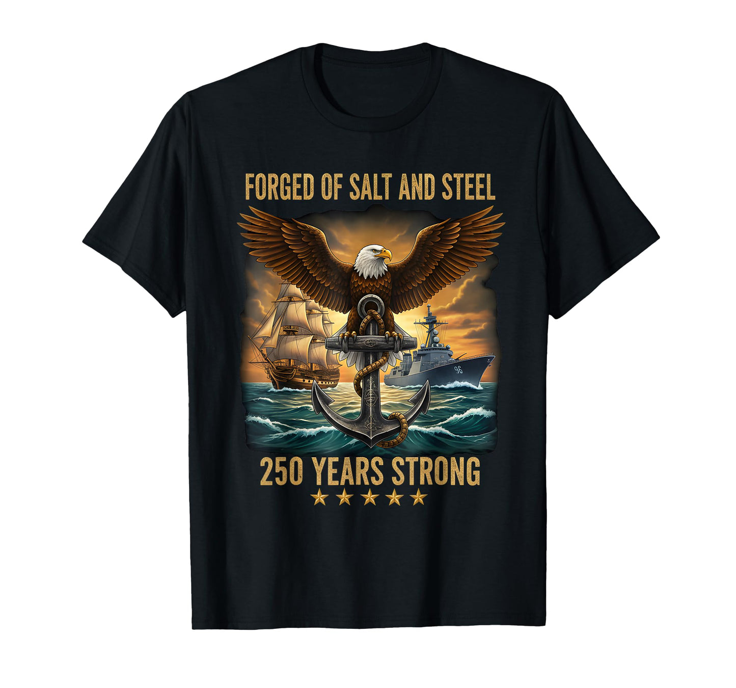 250 Years 1776-2026 250th Birthday Eagle Patriotic T-Shirt