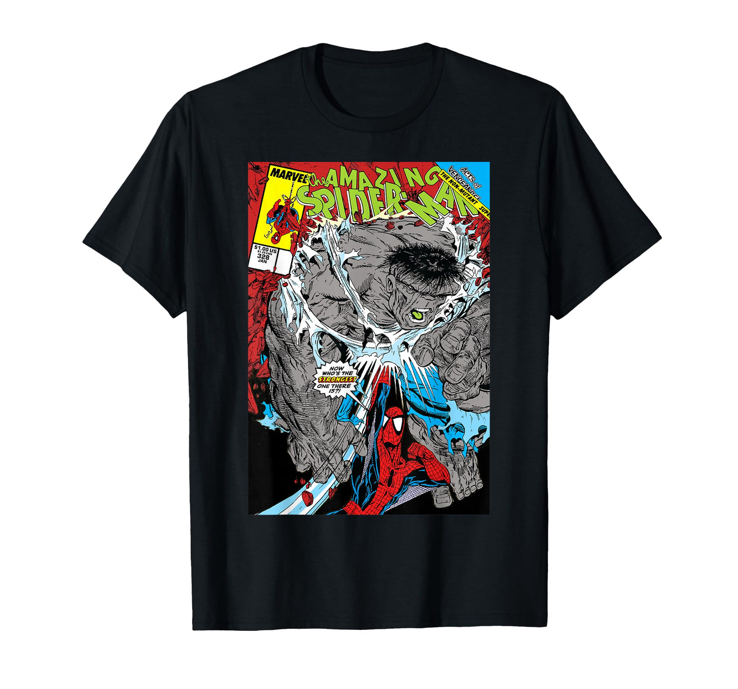 Marvel Comics Spider-Man vs. Hulk Action-Packed Artwork T-Shirt
