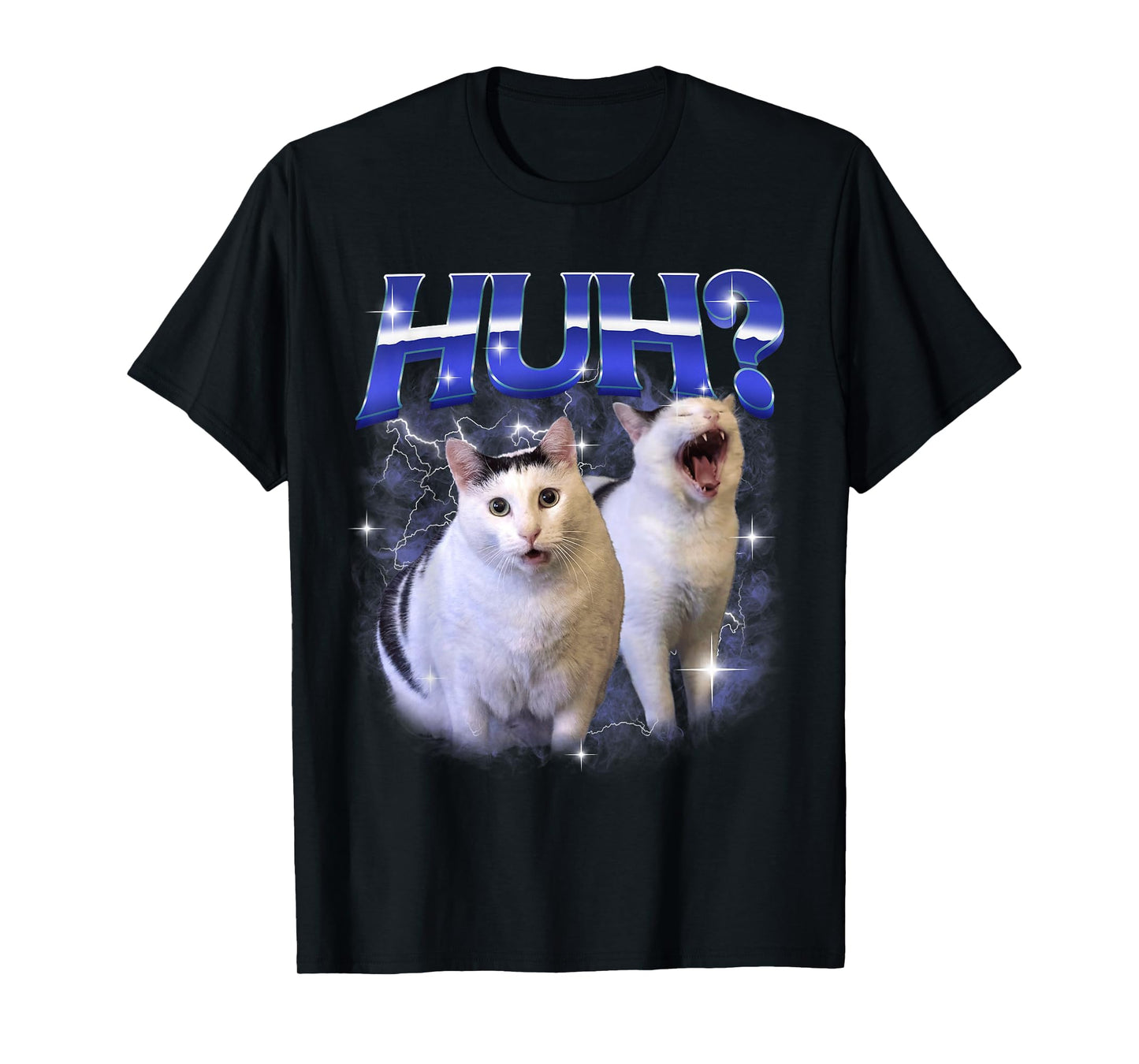 Huh Funny Dank Cat Meme Goofy Ahh Cats Silly Stupid Brainrot T-Shirt