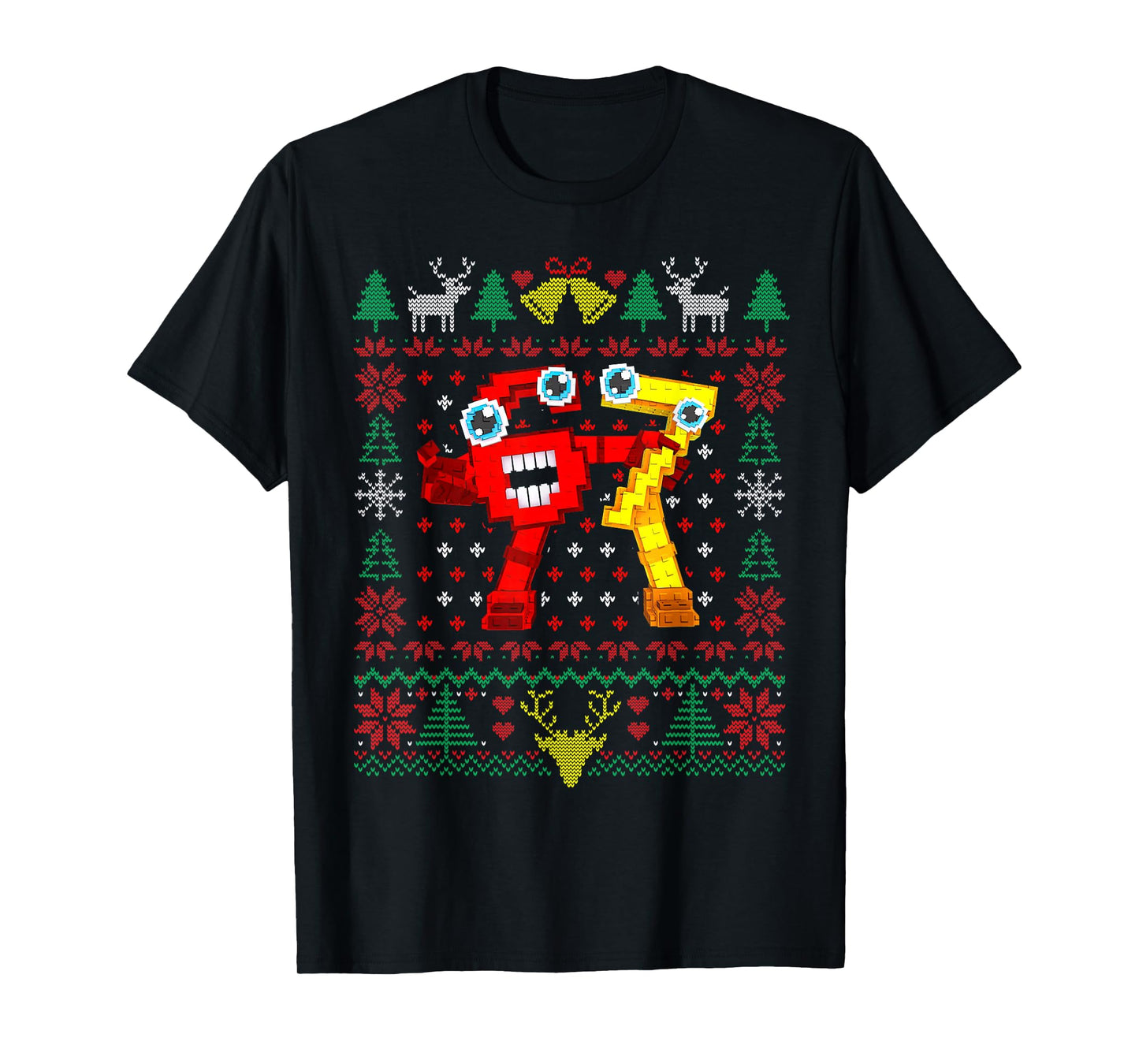 Funny Secret 67 Six Seven 6-7 Brainrot Christmas Ugly Xmas T-Shirt
