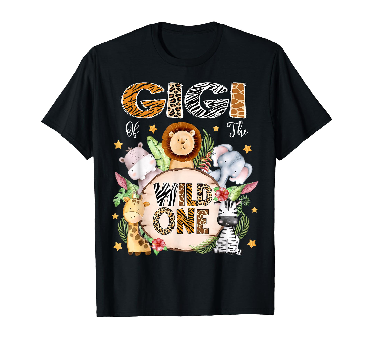 Gigi of The Wild One 1St Birthday Kids Safari Jungle T-Shirt