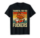 Thankful for You Fuckers Funny Thanksgiving Mens Santa T-Shirt