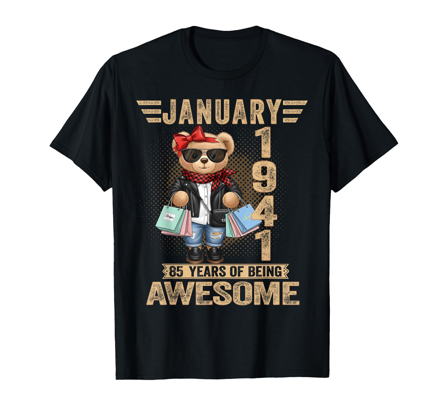 85 Year Old January 1941 Teddy Bear 85th Birthday Women T-Shirt