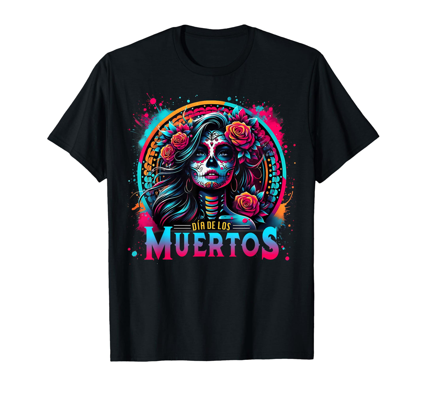 Dia De Los Muertos La Catrina Day of The Dead Sugar Skull T-Shirt