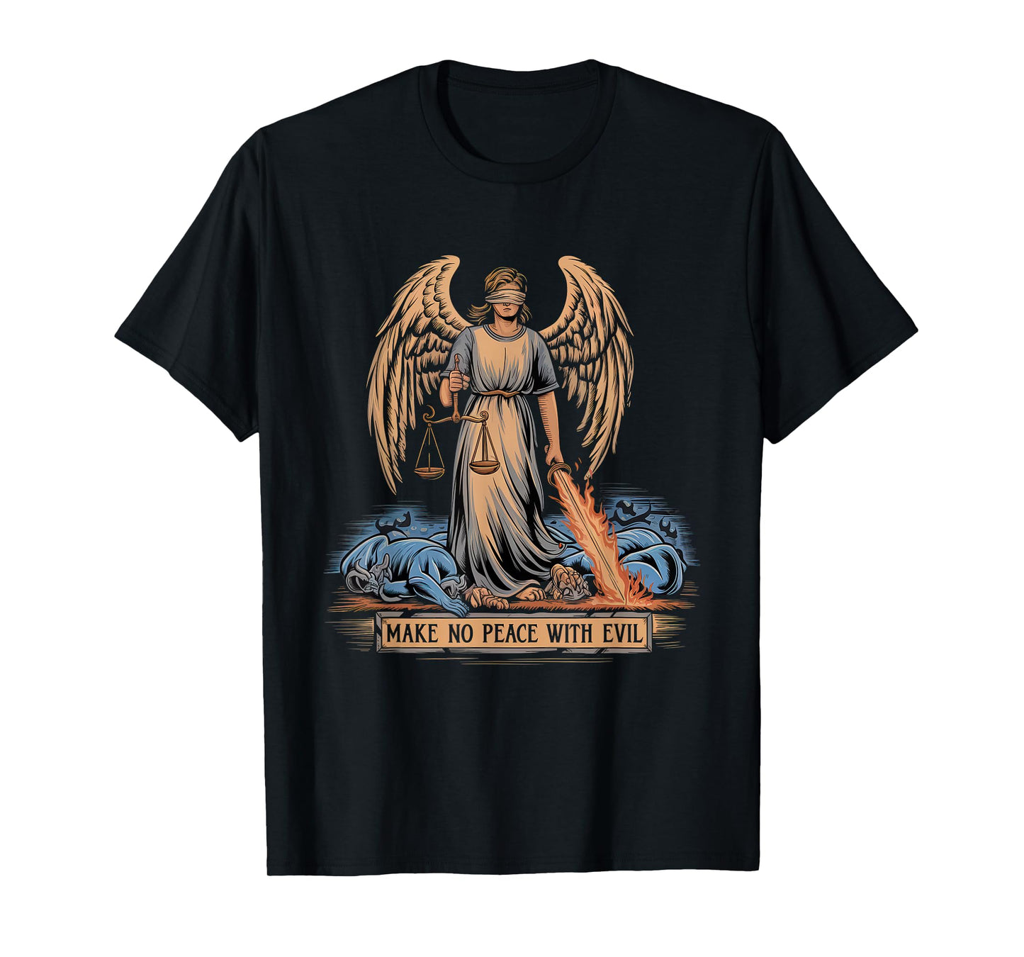 Make No Peace with Evil Tshirt Archangel Michael Jesus God T-Shirt