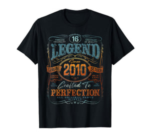 Vintage 2010 Limited Edition Shirt 16 Year Old 16th Birthday T-Shirt