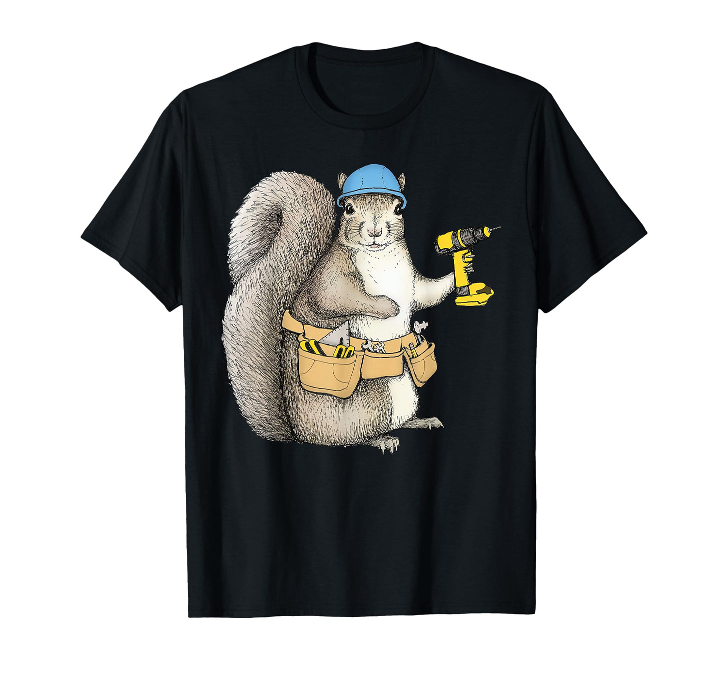 Handywoman Squirrel Animal Handyman Carpenters Construction T-Shirt