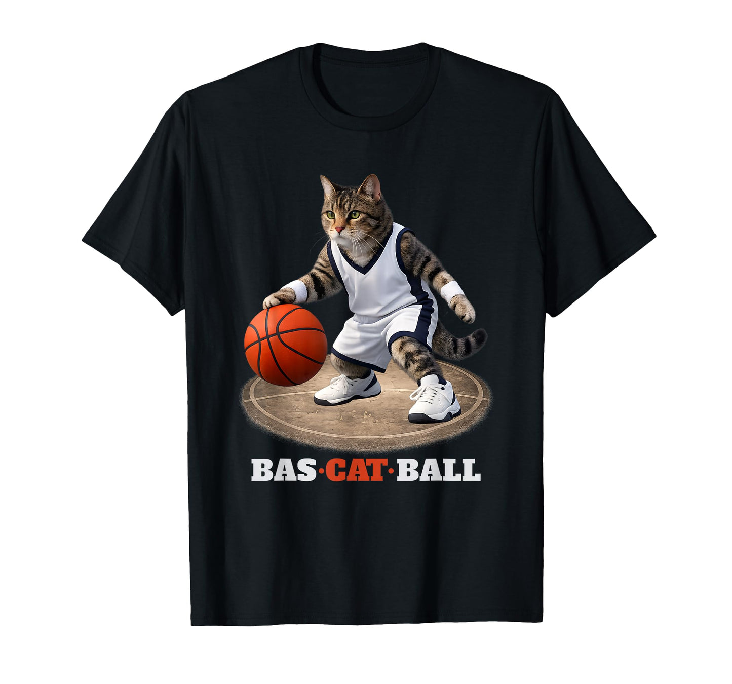 Cats Funny cat Kitten Playing Basketball Sports Hilarious T-Shirt