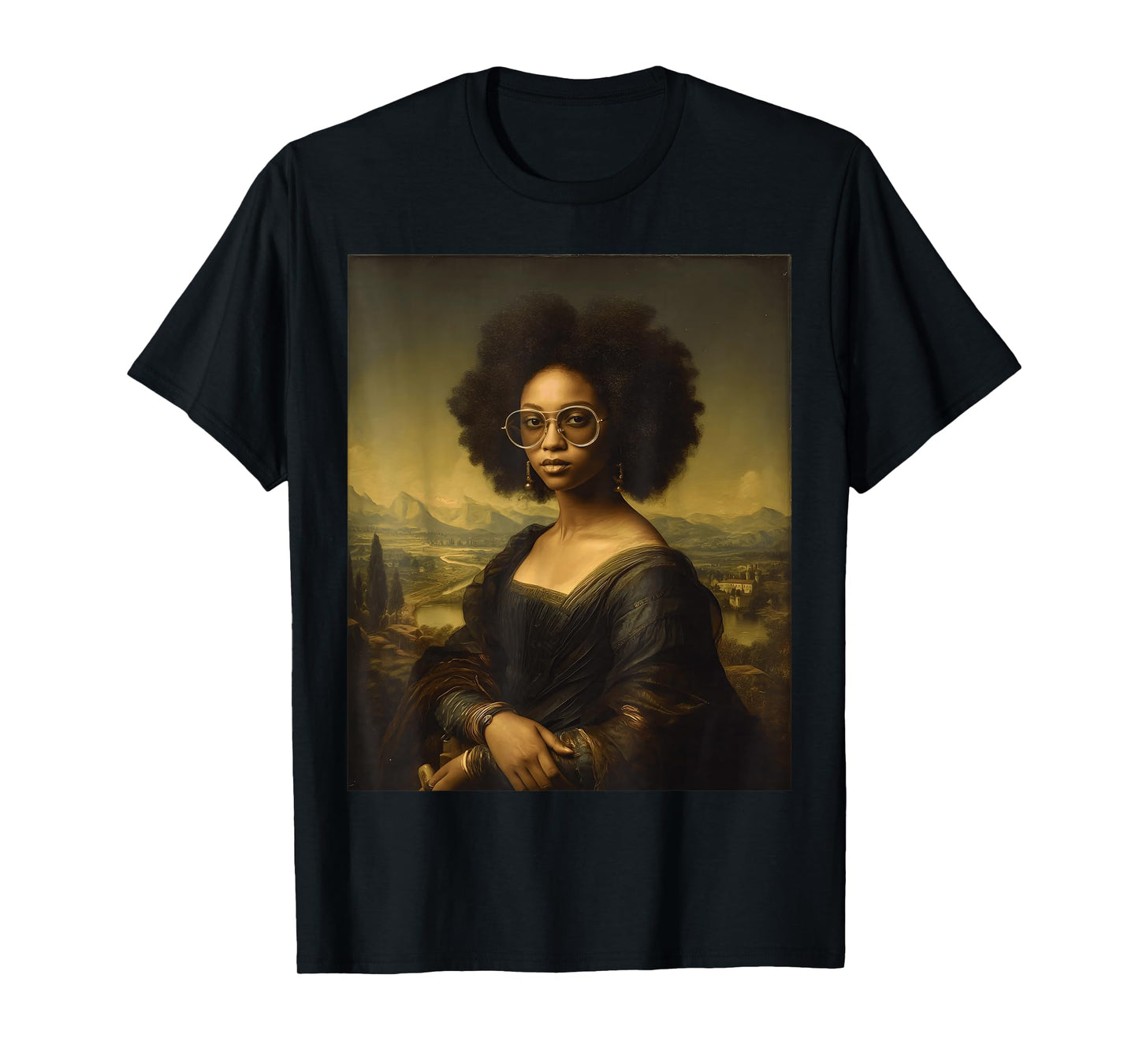 Black History Month Black Mona Lisa African American T-Shirt