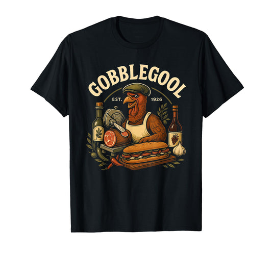 Turkey Gabagool Gobblegool Funny Italian Food T-Shirt