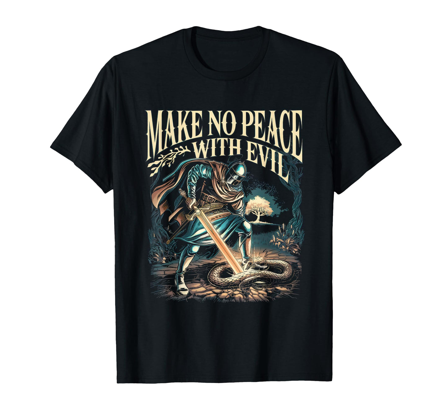 Make No Peace with Evil Tshirt Archangel Michael Jesus God T-Shirt