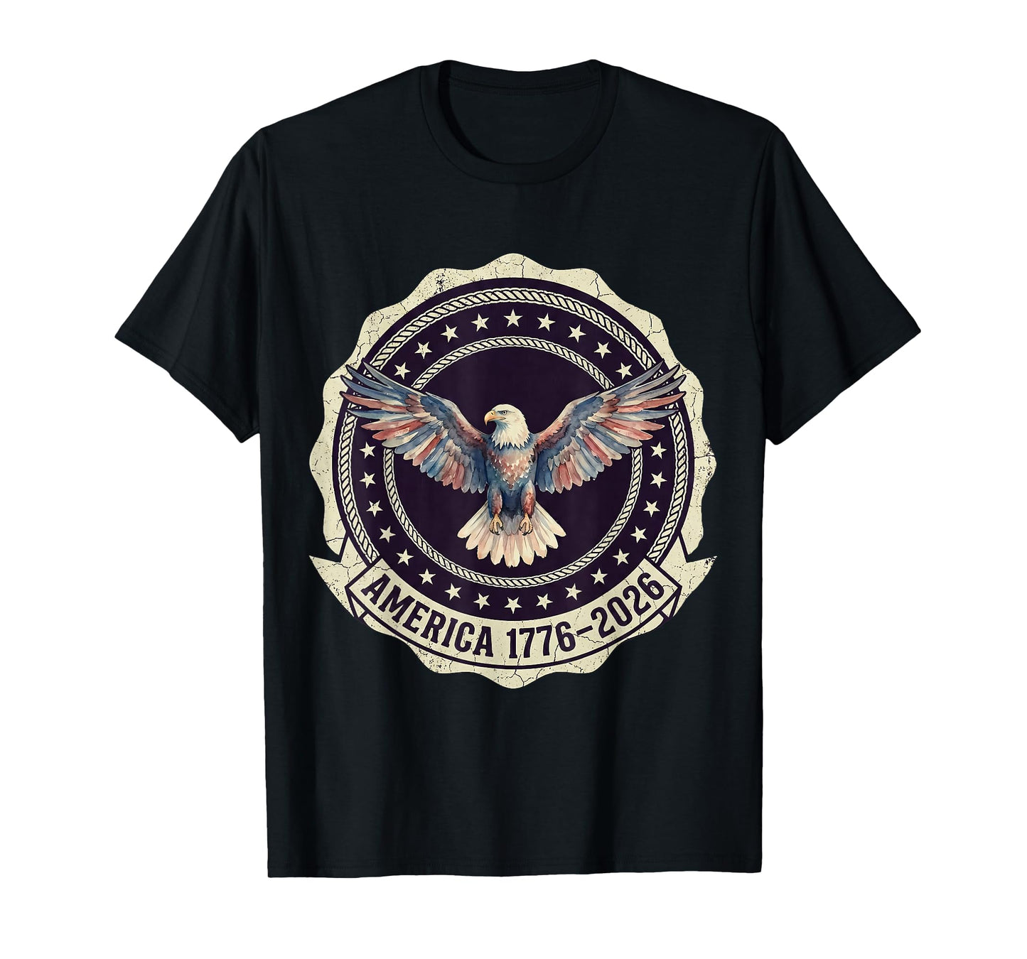 America 1776-2026 Anniversary Eagle Emblem T-Shirt