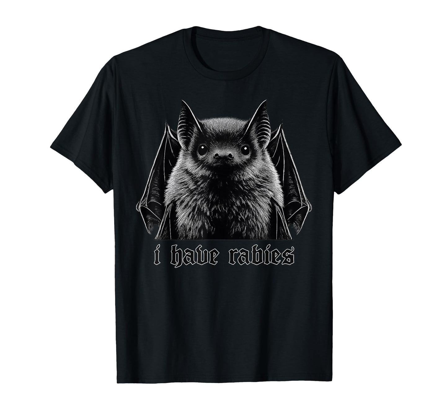 Vintage I Have Rabies Bat Funny Meme Quotes T-Shirt