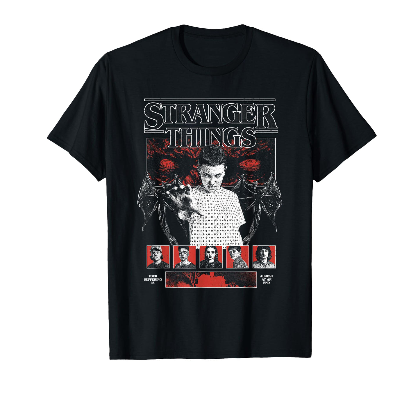 Stranger Things Eleven and Main Cast Collage T-Shirt