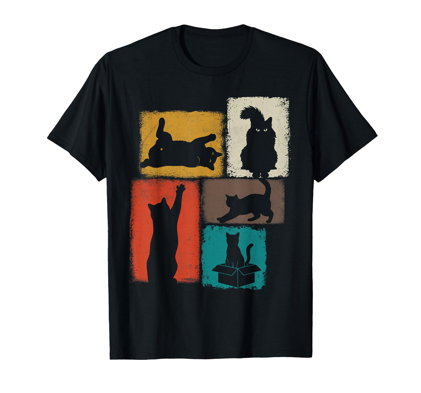 Cat Owner Vintage Collage Dad Mom Cats Lover T-Shirt