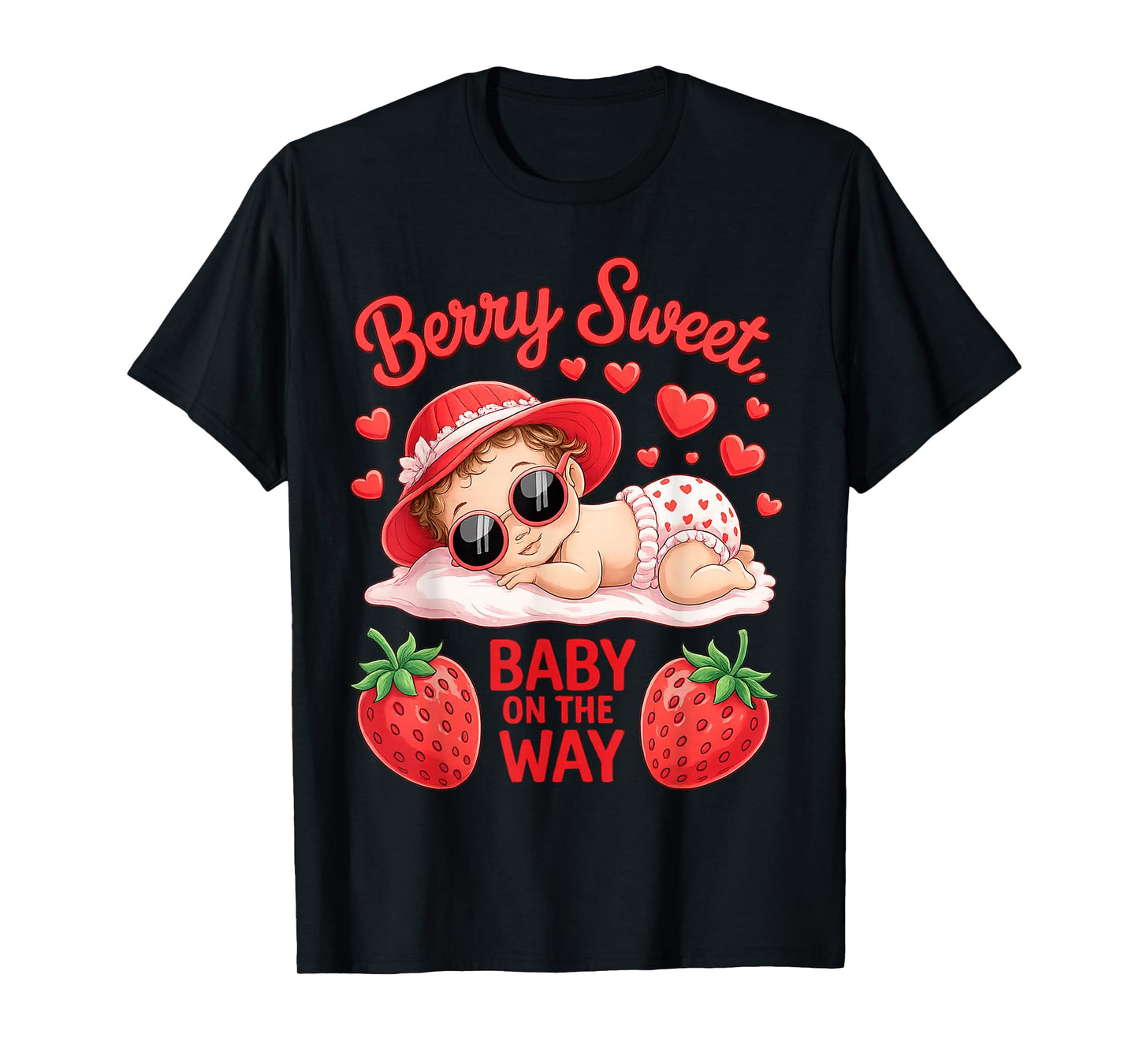 Berry Sweet Baby On The Way Baby Shower Girl Boy T-Shirt
