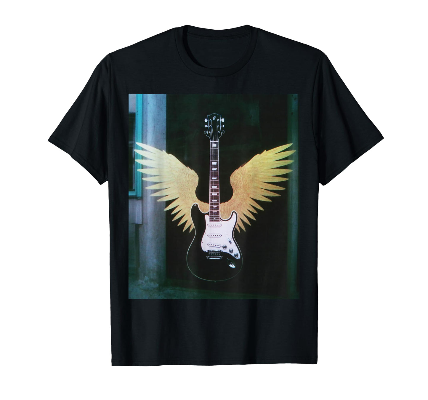 Retro Electric Guitar Wings Music Lover Rock and Roll Gifts T-Shirt