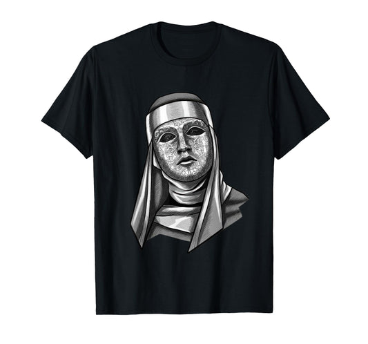 King Baldwin IV Floral Mask Medieval Art Crusader T-Shirt