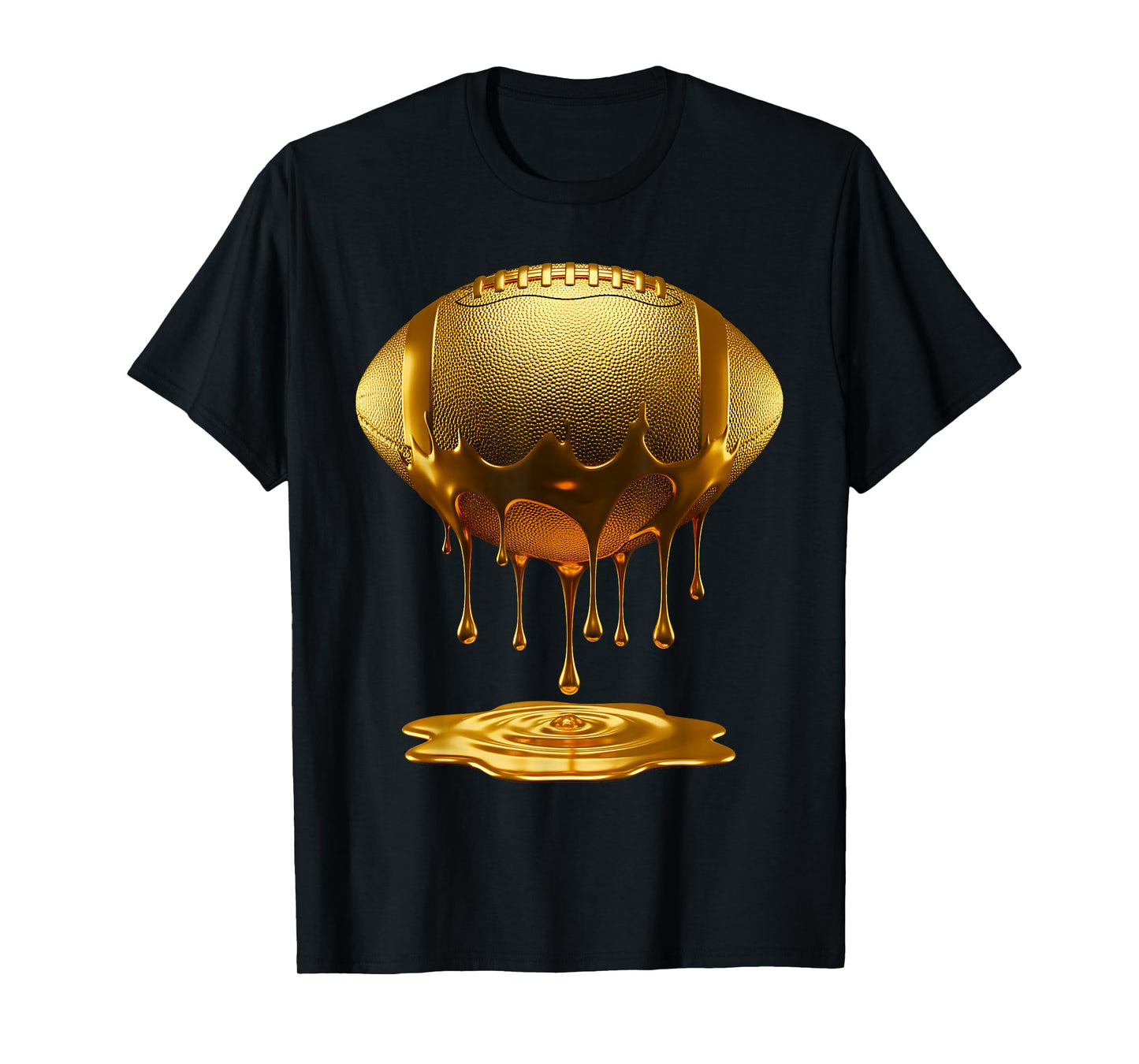 Football Dripping Drip Gold Sport Player Coach Baller T-Shirt