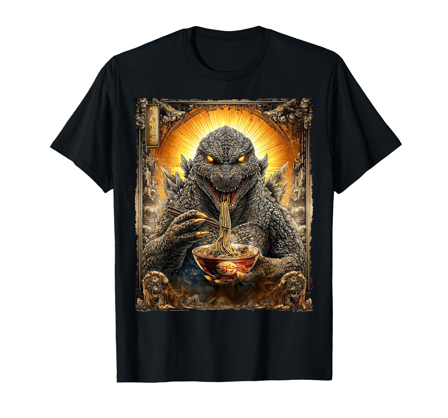 Funny Ramen Monster Noodle Lovers Anime Otaku T-Shirt