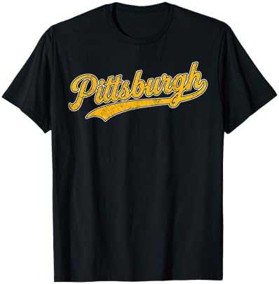 Retro Pittsburgh Throwback Classic Pittsburgh T-Shirt - T-Shirt | Black