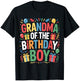 Grandma of the Birthday Boy Family Matching Grandmother Day T-Shirt - T-Shirt | Black
