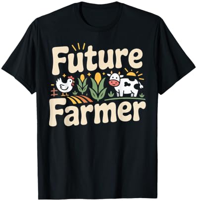 Farming Farmer Tractor Future Farmer T-Shirt - T-Shirt | Black