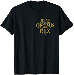 AVE Christus REX - Catholic Warrior of Christ T-Shirt - T-Shirt | Black