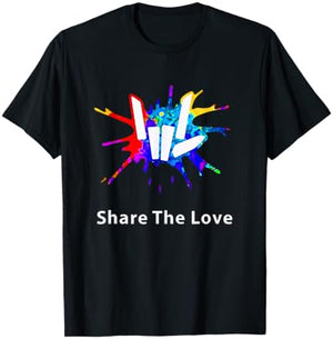 Share The Love for Kids Birthday Gifts T-Shirt - T-Shirt | Black