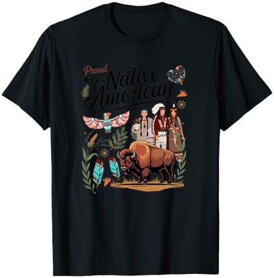 Indigenous Peoples Idea for Kids Native American Themed T-Shirt - T-Shirt | Black