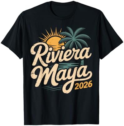 Riviera Maya 2026 Mexico Souvenirs Family Vacation T-Shirt - T-Shirt | Black
