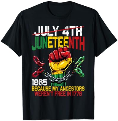 Juneteenth Shirts Black Women Juneteenth African American T-Shirt - T-Shirt | Black
