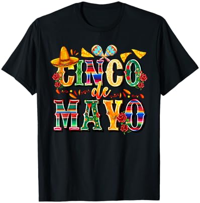 Happy Cinco De Mayo Mexican Sombrero Margarita Fiesta Funny T-Shirt - T-Shirt | Black