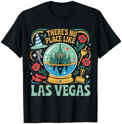 There's No Place Like Las Vegas Retro 80s T-Shirt - T-Shirt | Black