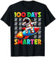 100 Days Smarter Dabbing Astronaut Kids 100th Day of School T-Shirt - T-Shirt | Black